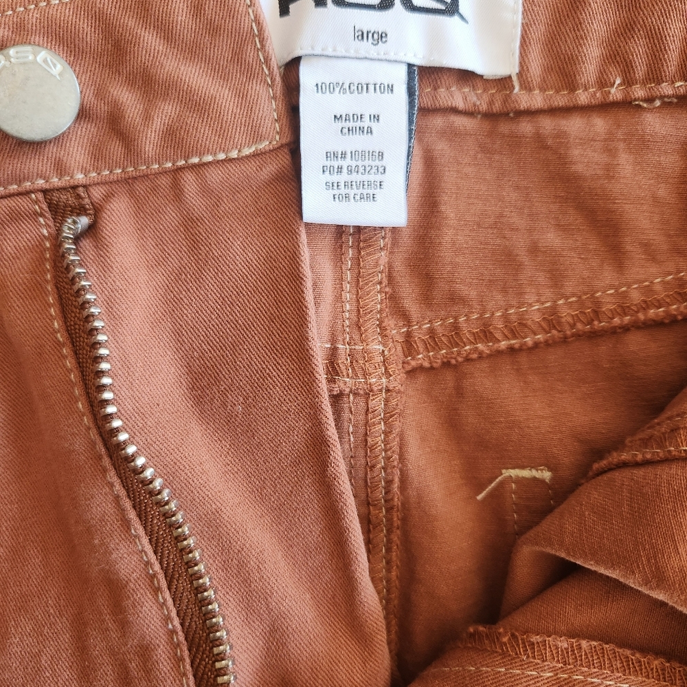 Like New Tillys RSQ Brown Rust Mini Denim Skirt - Picture 5 of 7